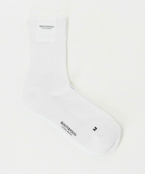 BEAUTY & YOUTH UNITED ARROWS/ビューティー&ユース ユナイテッドアローズ リブ ショート クウォーター ソックス WHITE FREE BEAUTY & YOUTH UNITED ARROWS/ビューティー&ユース ユナイテッドアローズ リブ ショート クウォーター ソックス WHITE FREE