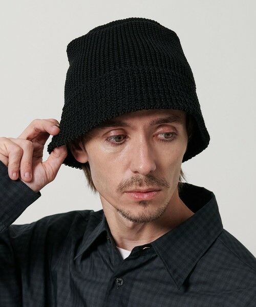 BEAUTY & YOUTH UNITED ARROWS/ビューティー&ユース ユナイテッドアローズ <Racal> リネン ニット バケットハット BLACK FREE BEAUTY & YOUTH UNITED ARROWS/ビューティー&ユース ユナイテッドアローズ <Racal> リネン ニット バケットハット BLACK FREE