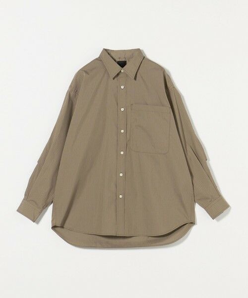 BEAUTY & YOUTH UNITED ARROWS/ビューティー&ユース ユナイテッドアローズ <DAIWA PIER39>レギュラー ストライプシャツ BEIGE FREE BEAUTY & YOUTH UNITED ARROWS/ビューティー&ユース ユナイテッドアローズ <DAIWA PIER39>レギュラー ストライプシャツ BEIGE FREE