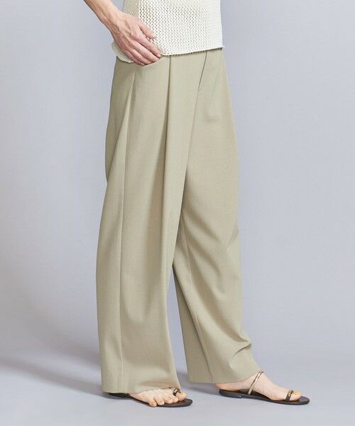 BEAUTY & YOUTH UNITED ARROWS/ビューティー&ユース ユナイテッドアローズ ポリエステルブレンド バックゴム パンツ LIME S BEAUTY & YOUTH UNITED ARROWS/ビューティー&ユース ユナイテッドアローズ ポリエステルブレンド バックゴム パンツ LIME S