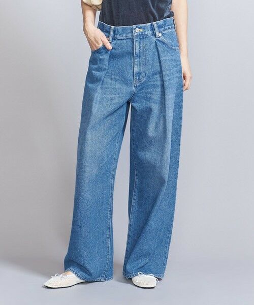 BEAUTY & YOUTH UNITED ARROWS/ビューティー&ユース ユナイテッドアローズ フロントタック デニムパンツ COBALT S BEAUTY & YOUTH UNITED ARROWS/ビューティー&ユース ユナイテッドアローズ フロントタック デニムパンツ COBALT S