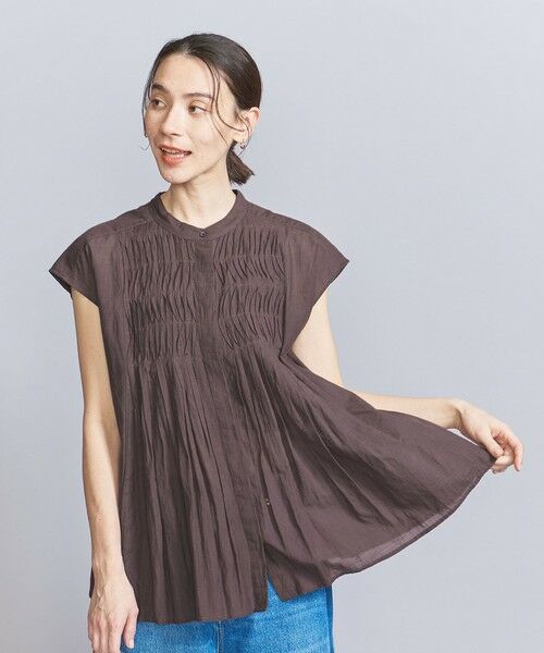 美品♪ハウスオブロータス　24SS リネン　日本製　ブラウス　フレンチスリーブ シャツ・ブラウス｜ハウス オブ ロータス＜HOUSE OF LOTUS＞公式