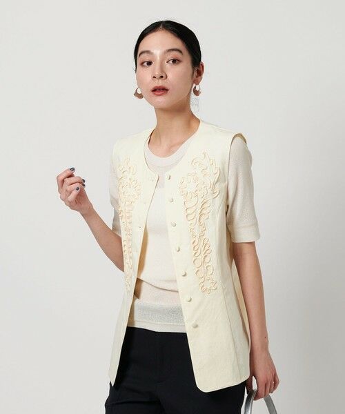 BEAUTY&YOUTH フリンジノースリーブトップス BEAUTY&YOUTH フリンジ ノースリーブ トップス