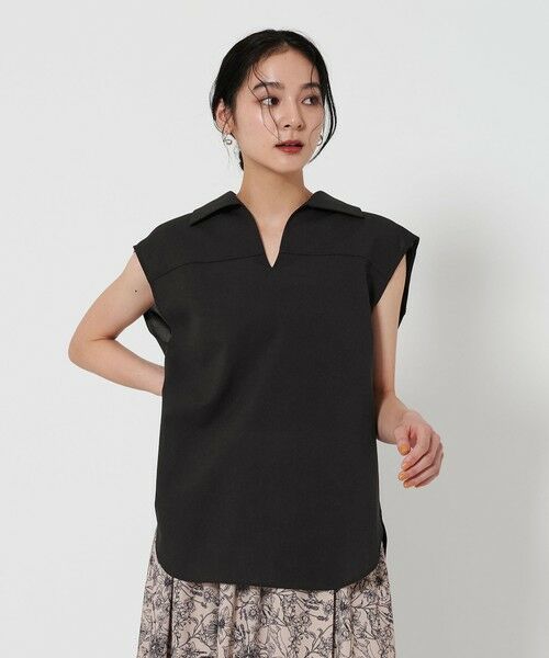 ☆美品・ユナイテッドアローズ・半袖ブラウス☆ セール】 スキッパー フレンチスリーブ ブラウス （シャツ
