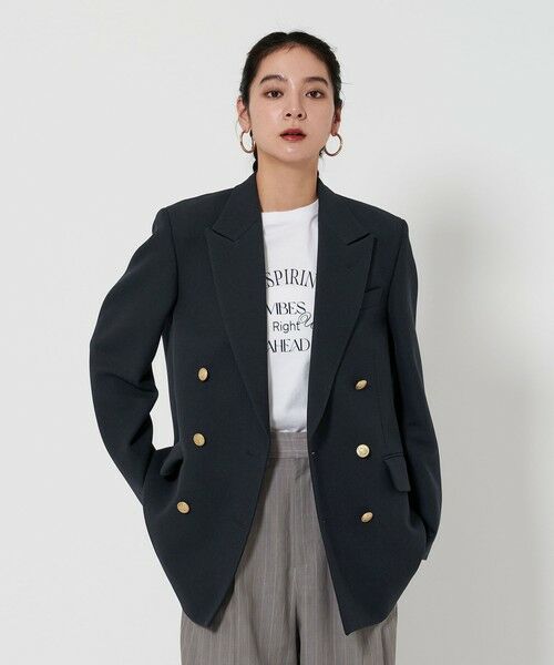 BEAUTY&YOUTH UNITED ARROWS / ビューティー&ユース ユナイテッドアローズ テーラードジャケット | ポリエステルブレンド ダブル ジャケット | 詳細1