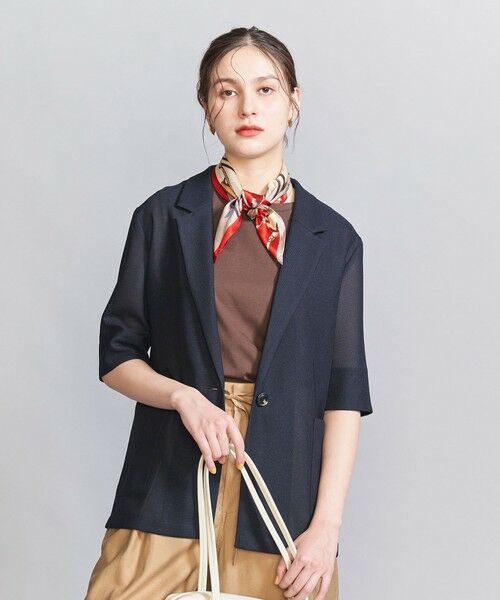 BEAUTY & YOUTH UNITED ARROWS/ビューティー&ユース ユナイテッドアローズ 【WEB限定】メッシュ ハーフスリーブジャケット -ウォッシャブル- NAVY FREE BEAUTY & YOUTH UNITED ARROWS/ビューティー&ユース ユナイテッドアローズ 【WEB限定】メッシュ ハーフスリーブジャケット -ウォッシャブル- NAVY FREE