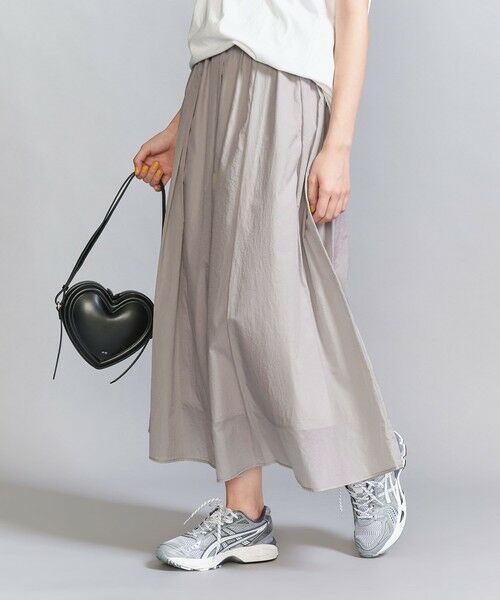 BEAUTY & YOUTH UNITED ARROWS/ビューティー&ユース ユナイテッドアローズ 【WEB限定】ナイロン シアーギャザースカート -ウォッシャブル- LT. GRAY FREE BEAUTY & YOUTH UNITED ARROWS/ビューティー&ユース ユナイテッドアローズ 【WEB限定】ナイロン シアーギャザースカート -ウォッシャブル- LT. GRAY FREE