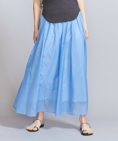 BEAUTY & YOUTH UNITED ARROWS/ビューティー&ユース ユナイテッドアローズ 【WEB限定】ナイロン シアーギャザースカート -ウォッシャブル- LT. BLUE FREE BEAUTY & YOUTH UNITED ARROWS/ビューティー&ユース ユナイテッドアローズ 【WEB限定】ナイロン シアーギャザースカート -ウォッシャブル- LT. BLUE FREE