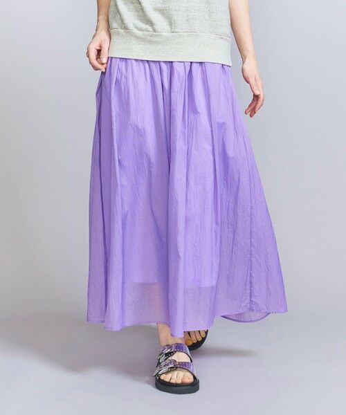 BEAUTY&YOUTH UNITED ARROWS / ビューティー&ユース ユナイテッドアローズ ロング・マキシ丈スカート | 【WEB限定】ナイロン シアーギャザースカート -ウォッシャブル- | 詳細17