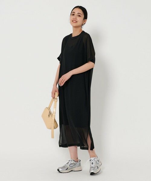 BEAUTY&YOUTH UNITED ARROWS / ビューティー&ユース ユナイテッドアローズ ロング・マキシ丈ワンピース | シフォンレイヤード ドルマンスリーブ ワンピース | 詳細1