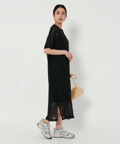 BEAUTY&YOUTH UNITED ARROWS / ビューティー&ユース ユナイテッドアローズ ロング・マキシ丈ワンピース | シフォンレイヤード ドルマンスリーブ ワンピース | 詳細3