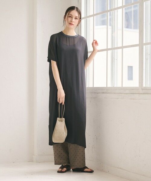 BEAUTY&YOUTH UNITED ARROWS / ビューティー&ユース ユナイテッドアローズ ロング・マキシ丈ワンピース | シフォンレイヤード ドルマンスリーブ ワンピース | 詳細4