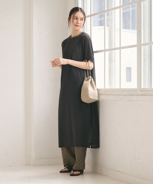 BEAUTY&YOUTH UNITED ARROWS / ビューティー&ユース ユナイテッドアローズ ロング・マキシ丈ワンピース | シフォンレイヤード ドルマンスリーブ ワンピース | 詳細5