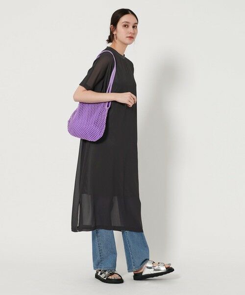 BEAUTY&YOUTH UNITED ARROWS / ビューティー&ユース ユナイテッドアローズ ロング・マキシ丈ワンピース | シフォンレイヤード ドルマンスリーブ ワンピース | 詳細10