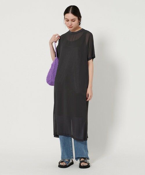 BEAUTY&YOUTH UNITED ARROWS / ビューティー&ユース ユナイテッドアローズ ロング・マキシ丈ワンピース | シフォンレイヤード ドルマンスリーブ ワンピース | 詳細11