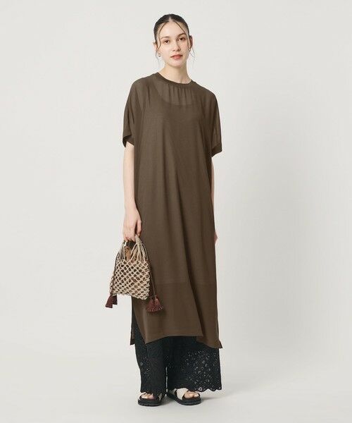 BEAUTY&YOUTH UNITED ARROWS / ビューティー&ユース ユナイテッドアローズ ロング・マキシ丈ワンピース | シフォンレイヤード ドルマンスリーブ ワンピース | 詳細14