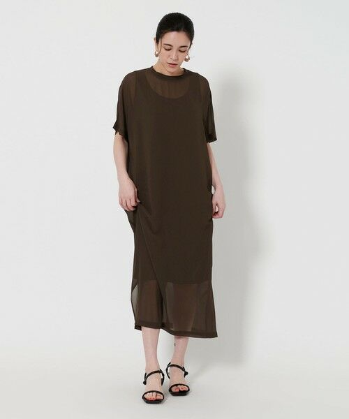 BEAUTY&YOUTH UNITED ARROWS / ビューティー&ユース ユナイテッドアローズ ロング・マキシ丈ワンピース | シフォンレイヤード ドルマンスリーブ ワンピース | 詳細16
