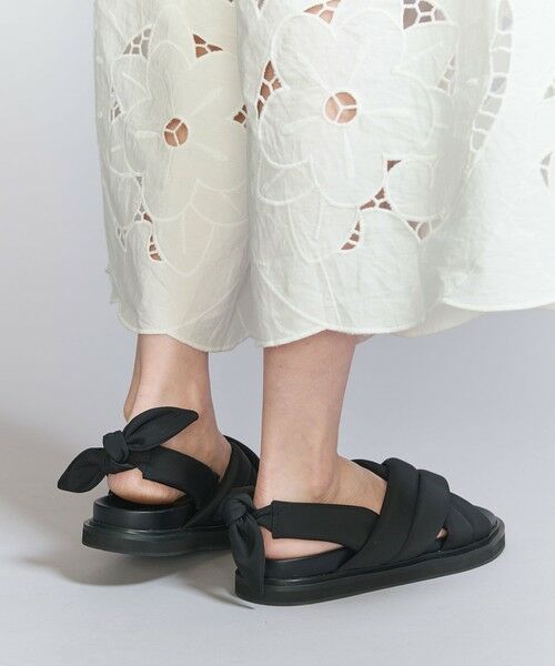 BEAUTY & YOUTH UNITED ARROWS リボン付きサンダル BEAUTY＆YOUTH UNITED ARROWS サンダル ダブル リボン
