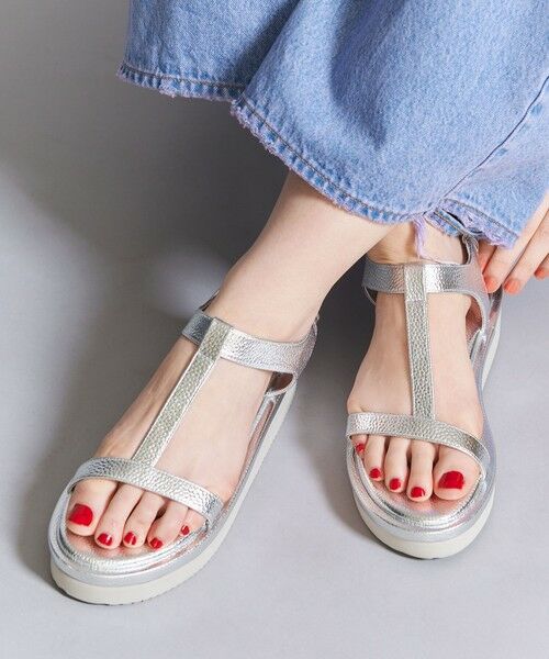 BEAUTY & YOUTH UNITED ARROWS/ビューティー&ユース ユナイテッドアローズ Tストラップ プラットフォーム サンダル SILVER 23.5〜24cm(37) BEAUTY & YOUTH UNITED ARROWS/ビューティー&ユース ユナイテッドアローズ Tストラップ プラットフォーム サンダル SILVER 23.5〜24cm(37)
