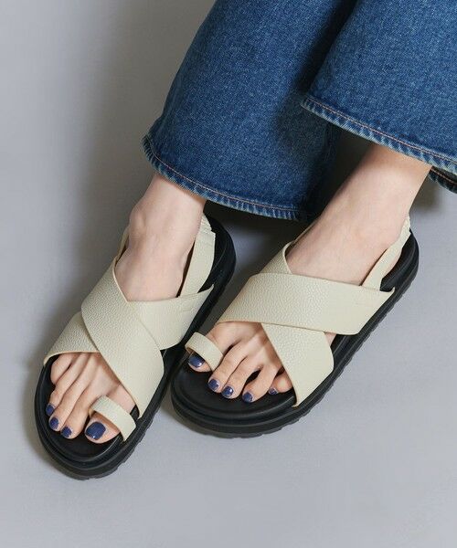 BEAUTY & YOUTH UNITED ARROWS/ビューティー&ユース ユナイテッドアローズ ビッグクロス バックストラップ サンダル OFF WHITE 22.5〜23cm(36) BEAUTY & YOUTH UNITED ARROWS/ビューティー&ユース ユナイテッドアローズ ビッグクロス バックストラップ サンダル OFF WHITE 22.5〜23cm(36)