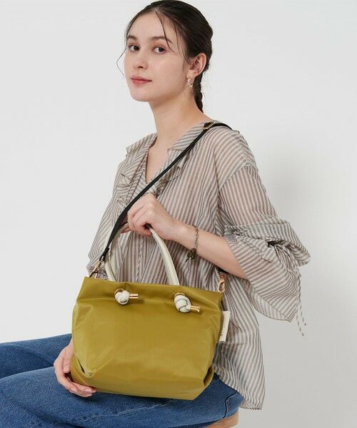 BEAUTY & YOUTH UNITED ARROWS/ビューティー&ユース ユナイテッドアローズ <VIOLAd'ORO>BIANCA ノットハンドルトートバッグ S -2WAY- LIME FREE BEAUTY & YOUTH UNITED ARROWS/ビューティー&ユース ユナイテッドアローズ <VIOLAd'ORO>BIANCA ノットハンドルトートバッグ S -2WAY- LIME FREE