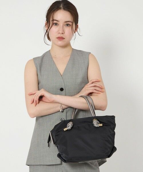 BEAUTY & YOUTH UNITED ARROWS/ビューティー&ユース ユナイテッドアローズ <VIOLAd'ORO>BIANCA ノットハンドル トートバッグ S -2WAY- BLACK FREE BEAUTY & YOUTH UNITED ARROWS/ビューティー&ユース ユナイテッドアローズ <VIOLAd'ORO>BIANCA ノットハンドル トートバッグ S -2WAY- BLACK FREE