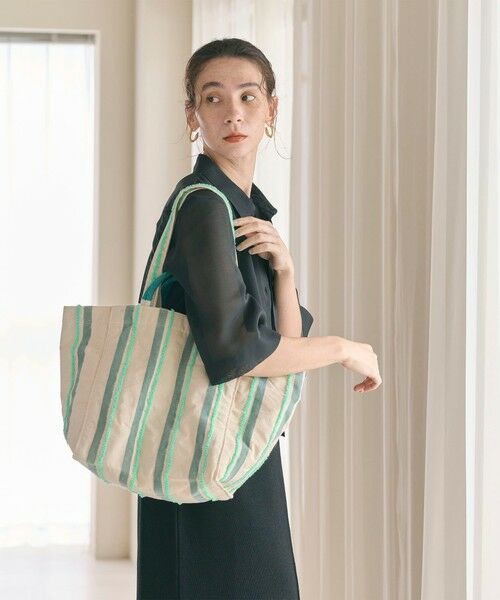公式サイト - ハイブランドの新作が続々登場 別注】＜beej＞ストライプ 刺繍 トートバッグ -2WAY- （トート バッグ