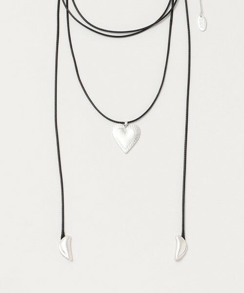 BEAUTY&YOUTH UNITED ARROWS / ビューティー&ユース ユナイテッドアローズ ネックレス・ペンダント・チョーカー | コード×メタルハート チョーカー | 詳細11