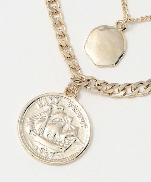 BEAUTY&YOUTH UNITED ARROWS / ビューティー&ユース ユナイテッドアローズ ネックレス・ペンダント・チョーカー | ミックスチェーン コインネックレス-3WAY- | 詳細4