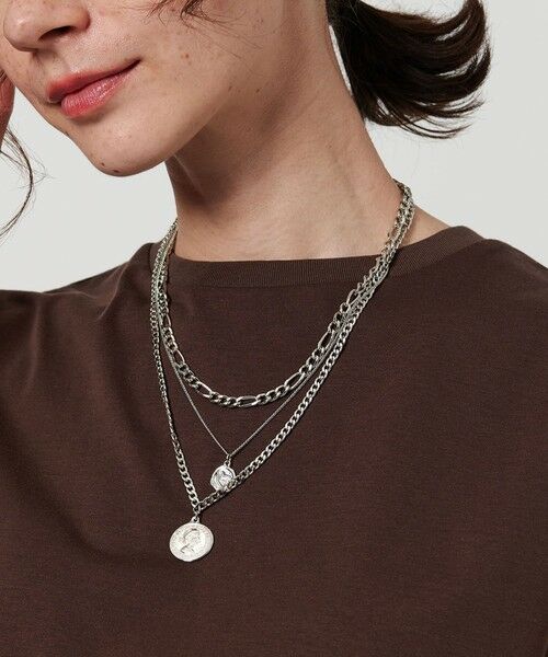 BEAUTY&YOUTH UNITED ARROWS / ビューティー&ユース ユナイテッドアローズ ネックレス・ペンダント・チョーカー | ミックスチェーン コインネックレス-3WAY-(SILVER)