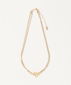 BEAUTY&YOUTH UNITED ARROWS / ビューティー&ユース ユナイテッドアローズ ネックレス・ペンダント・チョーカー | スネークチェーン×ビーンモチーフ 2連ネックレス