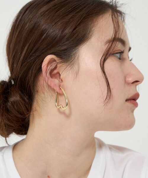 BEAUTY&YOUTH UNITED ARROWS / ビューティー&ユース ユナイテッドアローズ ピアス・イヤリング | メタル ハートライン イヤリング | 詳細2