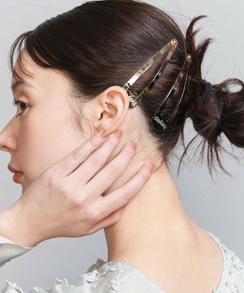 BEAUTY&YOUTH UNITED ARROWS / ビューティー&ユース ユナイテッドアローズ カチューシャ・カチューム・その他 | ＜heyep＞ロゴ クリップヘアピン /2P | 詳細1