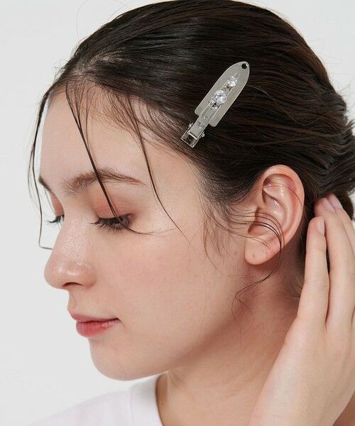heyep　BLACK ヘアピン 2個セット 楽天市場】heyep(ヘイップ)/Faux Leather Hair Clips-2-Piece