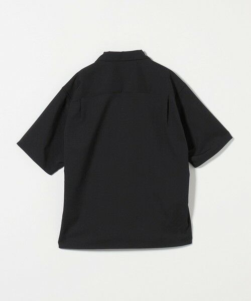 FLAX ライク オープンカラー フォルム シャツ ‐横ストレッチ