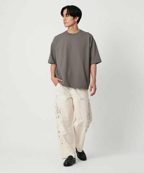 Air Dobby ワイドテーパード クルーネック Tシャツ -ヨコストレッチ  