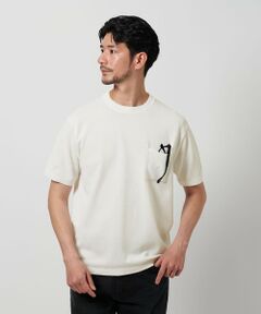 BEAUTY&YOUTH UNITED ARROWS / ビューティー&ユース ユナイテッドアローズ ニット・セーター | 【WEB限定 WARDROBE SMART】マシーンウォッシュ 1ポケット ニット Tシャツ【抗菌・防臭】