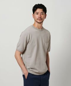 BEAUTY&YOUTH UNITED ARROWS / ビューティー&ユース ユナイテッドアローズ ニット・セーター | 【WEB限定 WARDROBE SMART】マシーンウォッシュ 1ポケット ニット Tシャツ【抗菌・防臭】