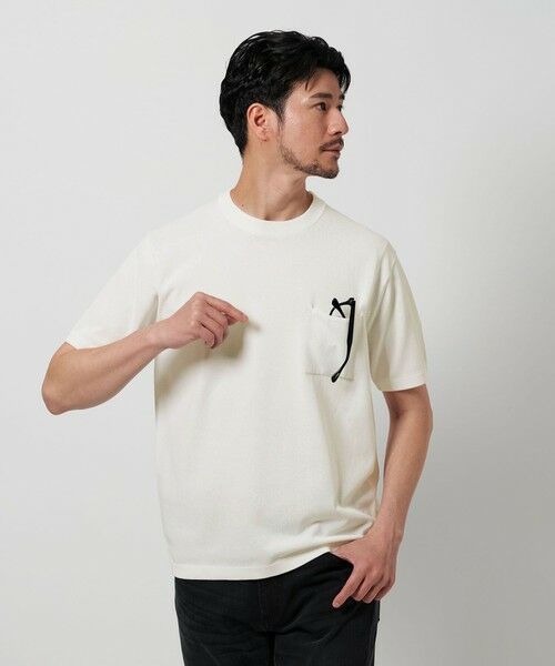 BEAUTY&YOUTH UNITED ARROWS / ビューティー&ユース ユナイテッドアローズ ニット・セーター | 【WEB限定 WARDROBE SMART】マシーンウォッシュ 1ポケット ニット Tシャツ【抗菌・防臭】 | 詳細2