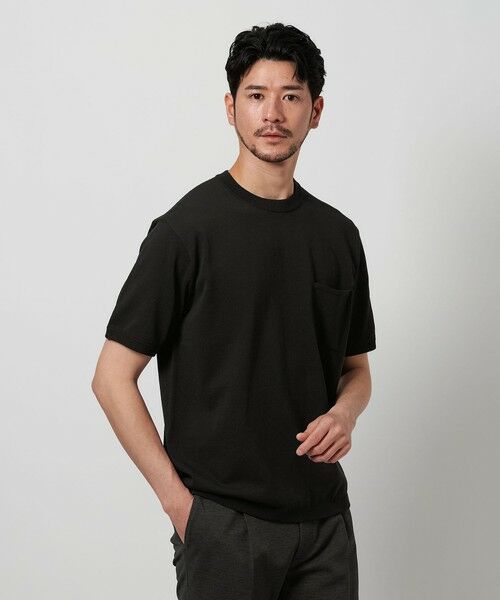 BEAUTY&YOUTH UNITED ARROWS / ビューティー&ユース ユナイテッドアローズ ニット・セーター | 【WEB限定 WARDROBE SMART】マシーンウォッシュ 1ポケット ニット Tシャツ【抗菌・防臭】 | 詳細9