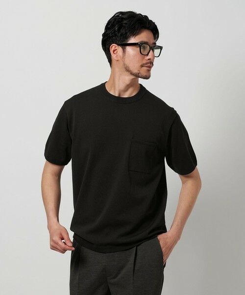 BEAUTY&YOUTH UNITED ARROWS / ビューティー&ユース ユナイテッドアローズ ニット・セーター | 【WEB限定 WARDROBE SMART】マシーンウォッシュ 1ポケット ニット Tシャツ【抗菌・防臭】 | 詳細10