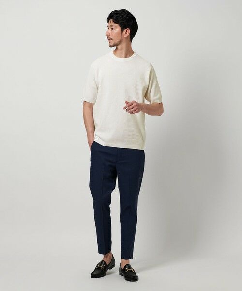 BEAUTY&YOUTH UNITED ARROWS / ビューティー&ユース ユナイテッドアローズ ニット・セーター | 【WEB限定 WARDROBE SMART】マシーンウォッシュ  ピケニット Tシャツ【抗菌・防臭】 | 詳細3