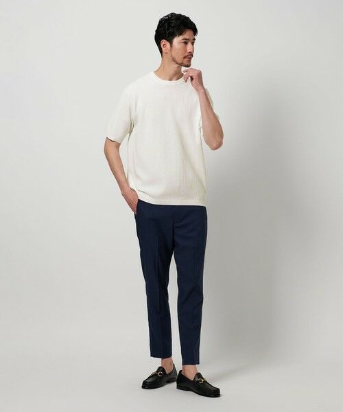 BEAUTY&YOUTH UNITED ARROWS / ビューティー&ユース ユナイテッドアローズ ニット・セーター | 【WEB限定 WARDROBE SMART】マシーンウォッシュ  ピケニット Tシャツ【抗菌・防臭】 | 詳細4