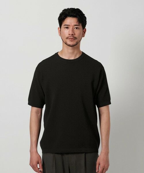 BEAUTY&YOUTH UNITED ARROWS / ビューティー&ユース ユナイテッドアローズ ニット・セーター | 【WEB限定 WARDROBE SMART】マシーンウォッシュ  ピケニット Tシャツ【抗菌・防臭】 | 詳細10