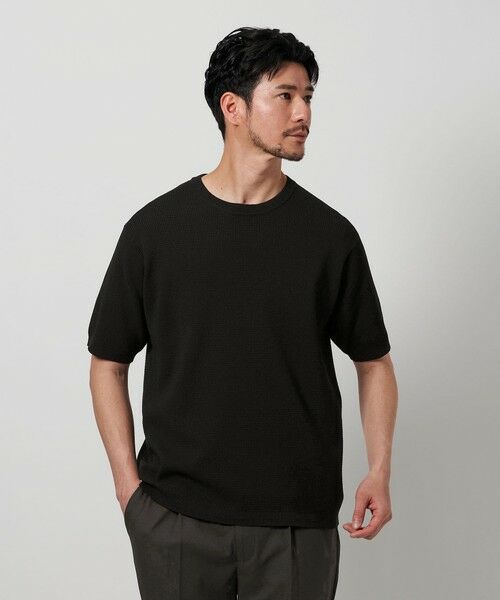 BEAUTY&YOUTH UNITED ARROWS / ビューティー&ユース ユナイテッドアローズ ニット・セーター | 【WEB限定 WARDROBE SMART】マシーンウォッシュ  ピケニット Tシャツ【抗菌・防臭】 | 詳細7