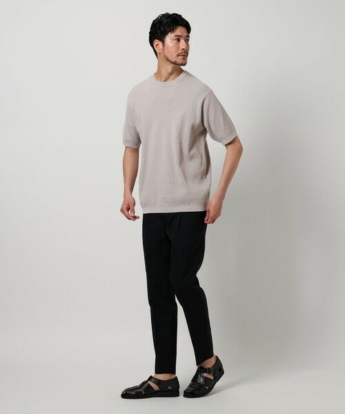BEAUTY&YOUTH UNITED ARROWS / ビューティー&ユース ユナイテッドアローズ ニット・セーター | 【WEB限定 WARDROBE SMART】マシーンウォッシュ  ピケニット Tシャツ【抗菌・防臭】 | 詳細19