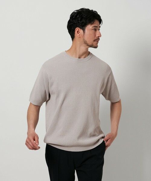 BEAUTY&YOUTH UNITED ARROWS / ビューティー&ユース ユナイテッドアローズ ニット・セーター | 【WEB限定 WARDROBE SMART】マシーンウォッシュ  ピケニット Tシャツ【抗菌・防臭】 | 詳細17