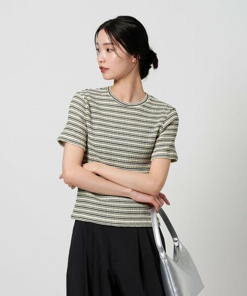 INSCRIRE ボーダーカットソー　ユナイテッドアローズ購入 シャーリング ボーダー Tシャツ （カットソー）｜BEAUTY&YOUTH