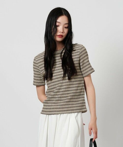 セール】 シャーリング ボーダー Tシャツ （カットソー