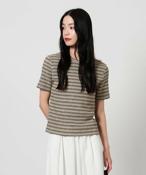 セール】 シャーリング ボーダー Tシャツ （カットソー